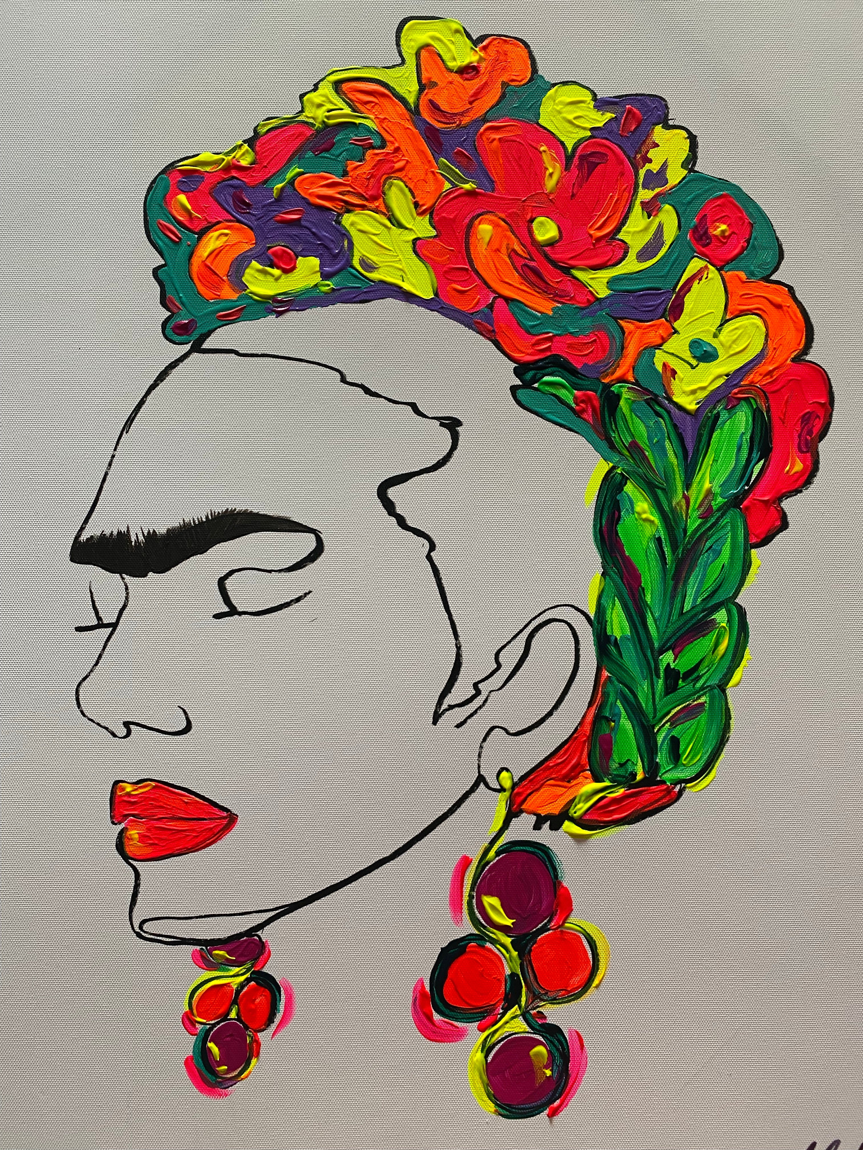 Neon Frida (Upcycled)