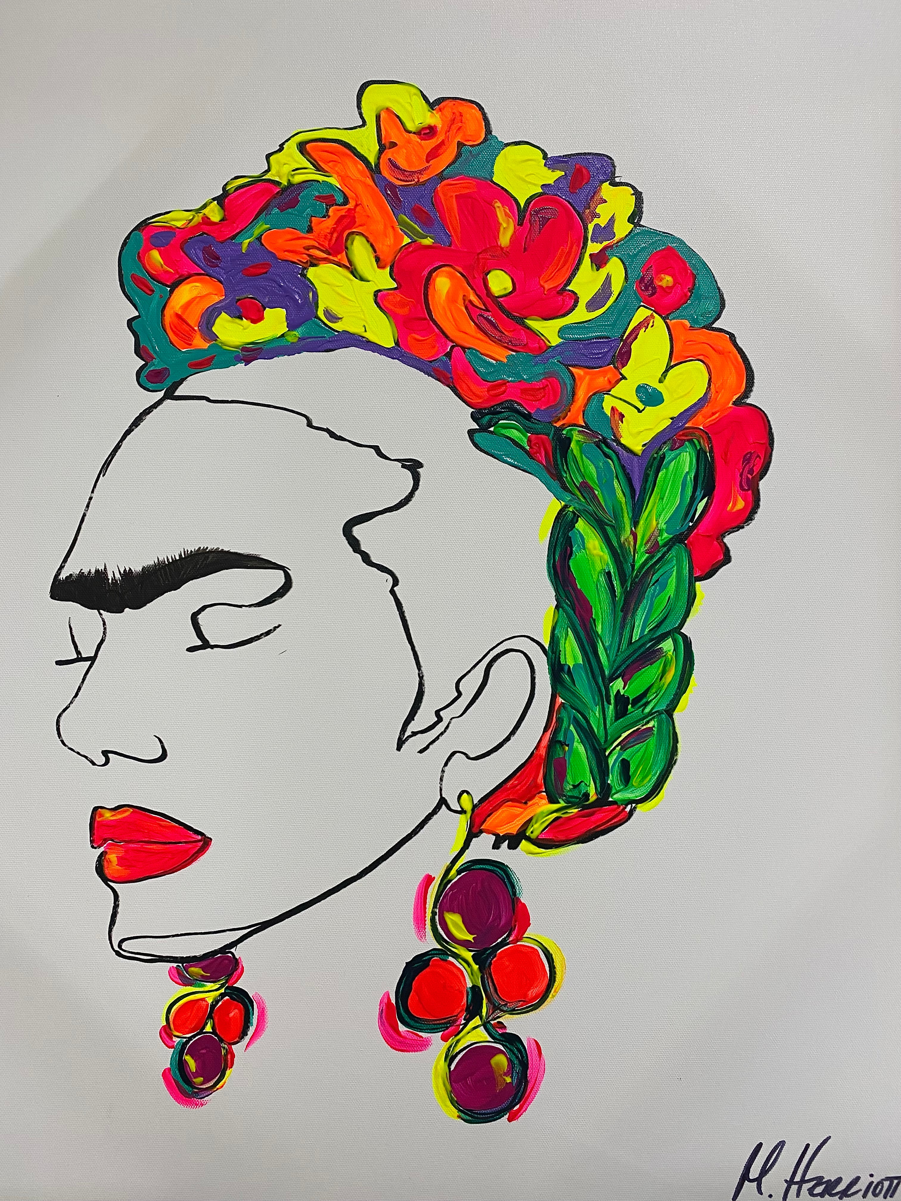 Neon Frida (Upcycled)